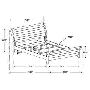 CoasterEveryday Frederick Sleigh Panel Bed Weathered Oak