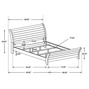 CoasterEveryday Frederick Sleigh Panel Bed Weathered Oak