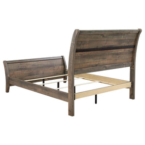 CoasterEveryday Frederick Sleigh Panel Bed Weathered Oak