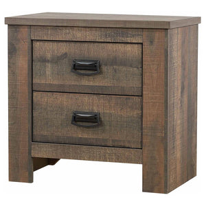 CoasterEveryday Frederick 2-Drawer Nightstand Weathered Oak