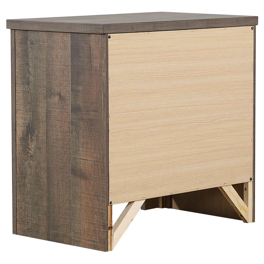 CoasterEveryday Frederick 2-Drawer Nightstand Weathered Oak