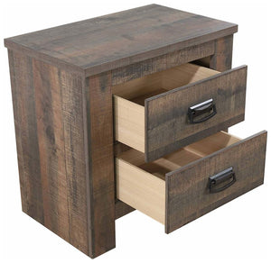 CoasterEveryday Frederick 2-Drawer Nightstand Weathered Oak