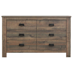 CoasterEveryday Frederick 6-Drawer Dresser Weathered Oak