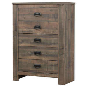 CoasterEveryday Frederick 5-Drawer Chest Weathered Oak