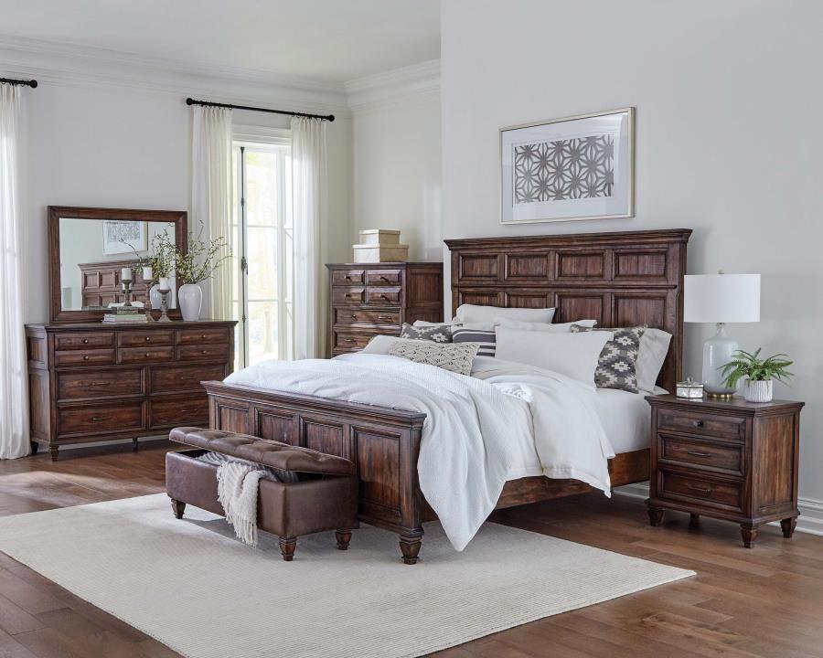 CoasterElevations Avenue Panel Bed Weathered Burnished Brown