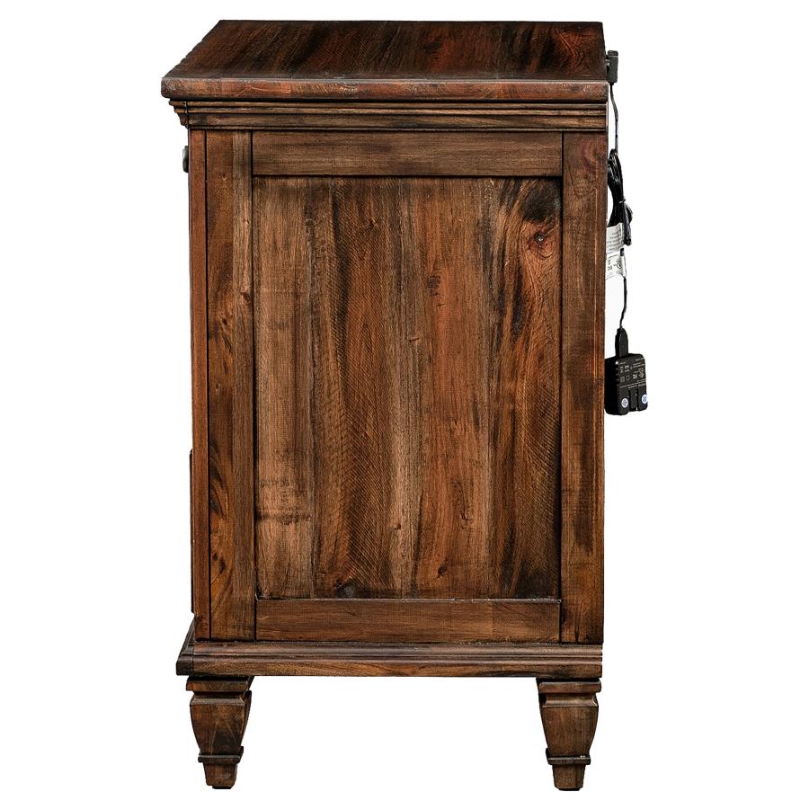 CoasterElevations Avenue 3-Drawer Nightstand Weathered Burnished Brown