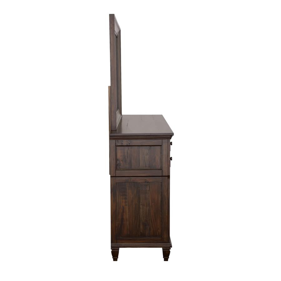 CoasterElevations Avenue Rectangle Dresser Mirror Weathered Burnished Brown