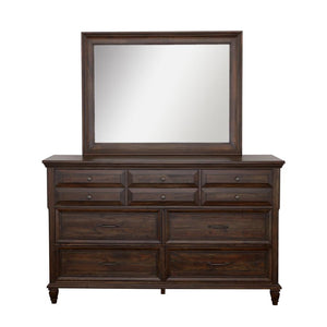 CoasterElevations Avenue Rectangle Dresser Mirror Weathered Burnished Brown