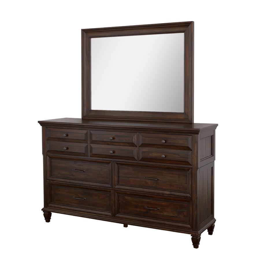 CoasterElevations Avenue Rectangle Dresser Mirror Weathered Burnished Brown