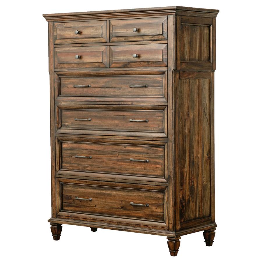 CoasterElevations Avenue 8-Drawer Chest Weathered Burnished Brown