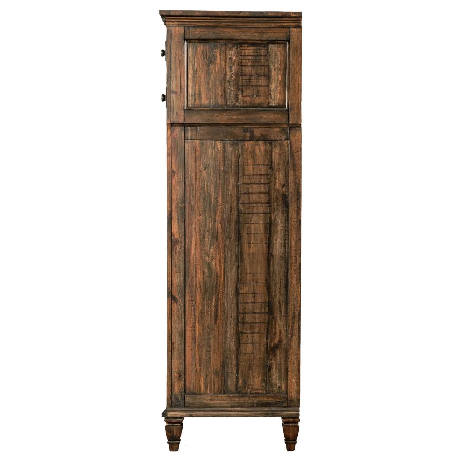 CoasterElevations Avenue 8-Drawer Chest Weathered Burnished Brown