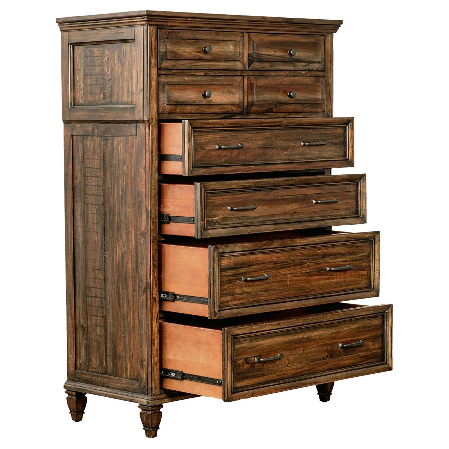 CoasterElevations Avenue 8-Drawer Chest Weathered Burnished Brown