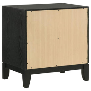 Valencia 2-Drawer Nightstand Light Brown And Black