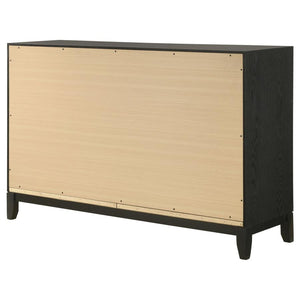 Valencia 6-Drawer Dresser Light Brown And Black