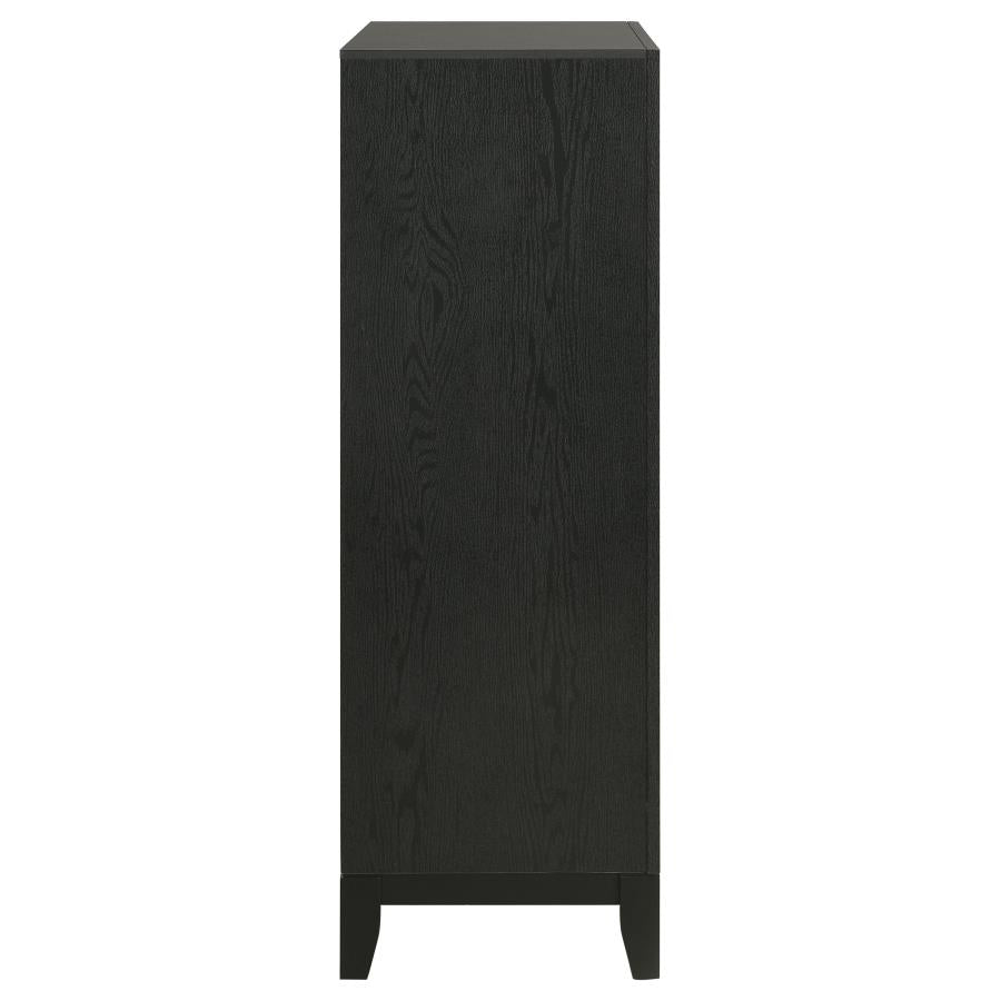 Valencia 5-Drawer Chest Light Brown And Black