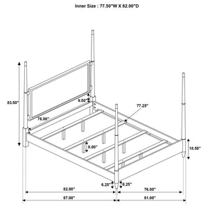 Emberlyn Poster Bed Brown