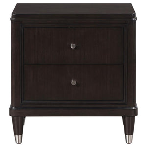 Emberlyn 2-Drawer Nightstand Bedside Table Brown