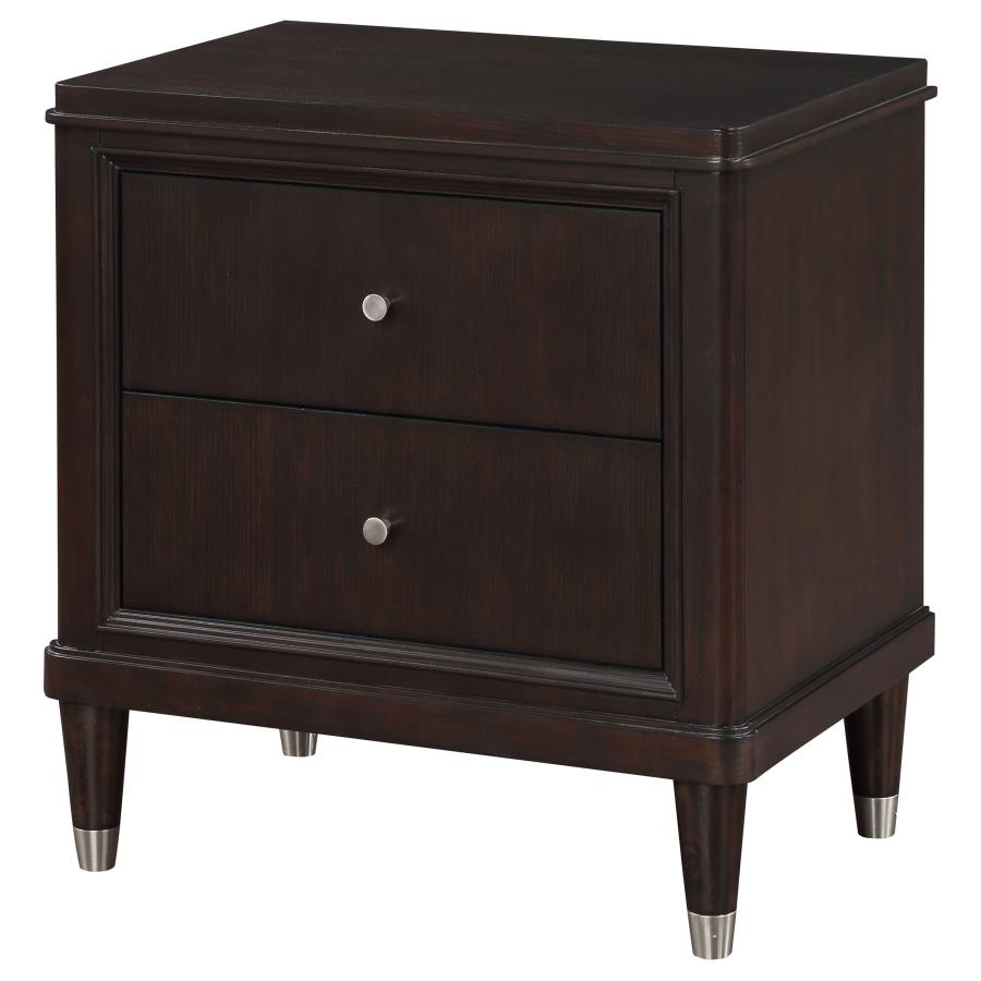 Emberlyn 2-Drawer Nightstand Bedside Table Brown