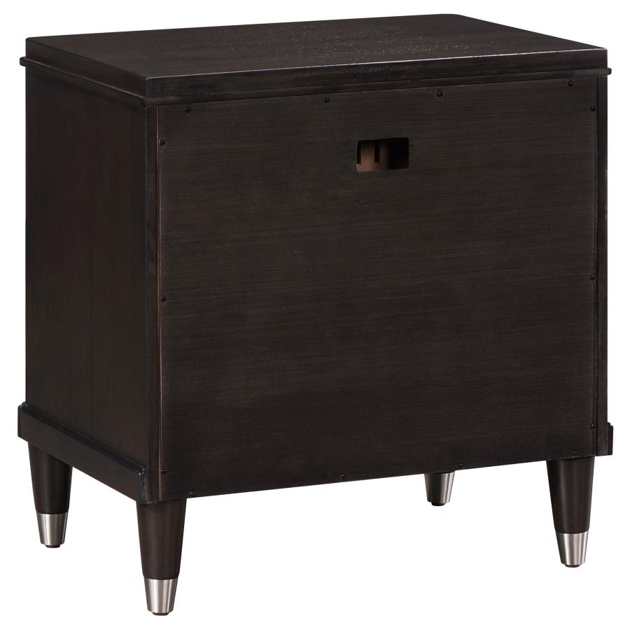 Emberlyn 2-Drawer Nightstand Bedside Table Brown