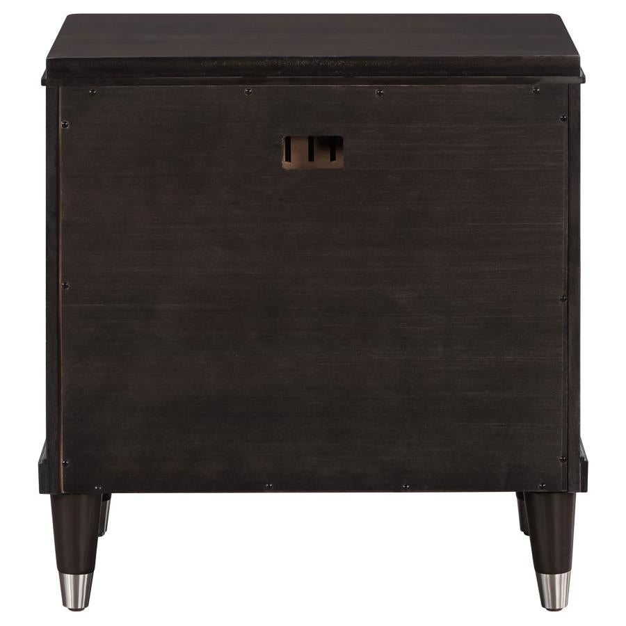 Emberlyn 2-Drawer Nightstand Bedside Table Brown