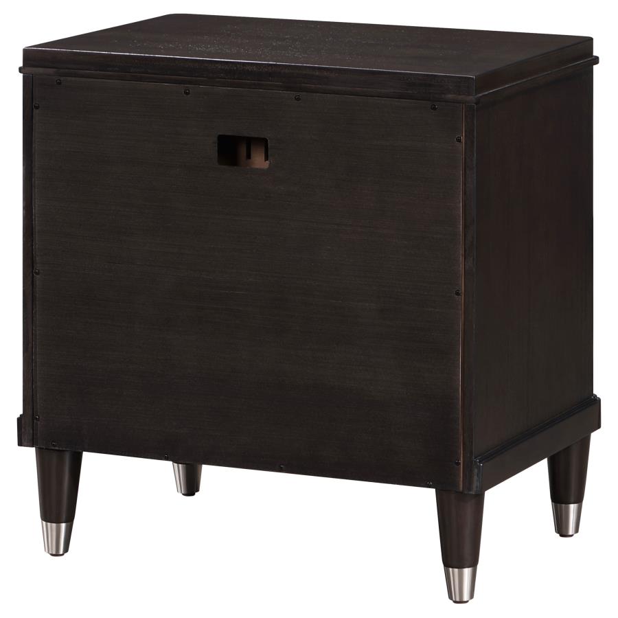 Emberlyn 2-Drawer Nightstand Bedside Table Brown