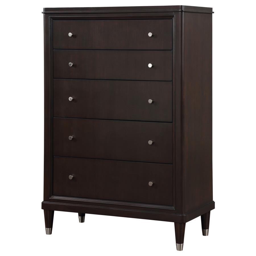 Emberlyn 5-Drawer Bedroom Chest Brown