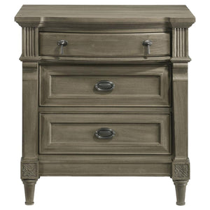 CoasterElevations Alderwood 3-Drawer Nightstand French Grey