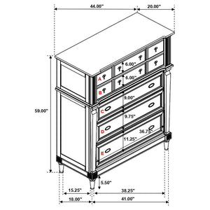 CoasterElevations Alderwood 5-Drawer Chest French Grey