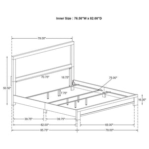 CoasterEveryday Sidney Panel Bed Rustic Pine