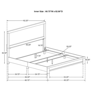 CoasterEveryday Sidney Panel Bed Rustic Pine