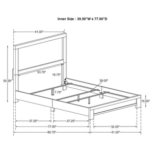 CoasterEveryday Sidney Panel Bed Rustic Pine