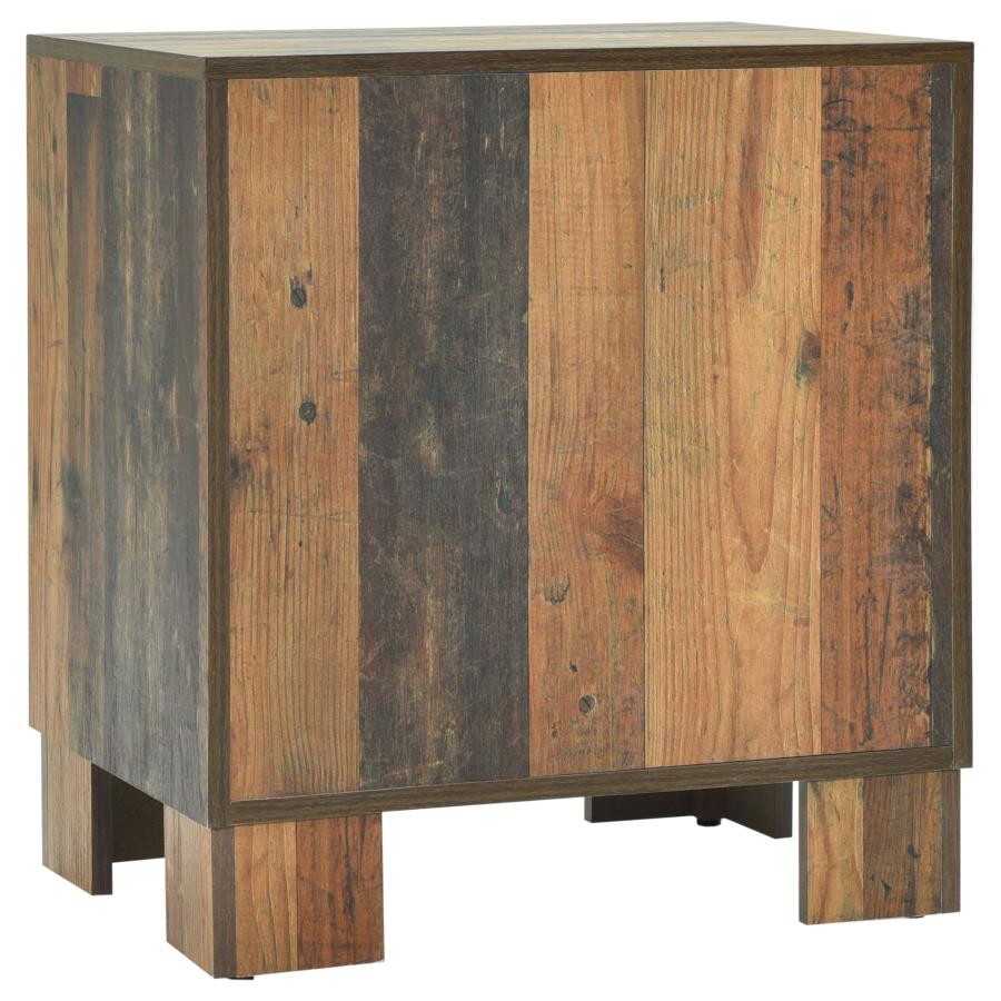 CoasterEveryday Sidney 2-Drawer Nightstand Rustic Pine