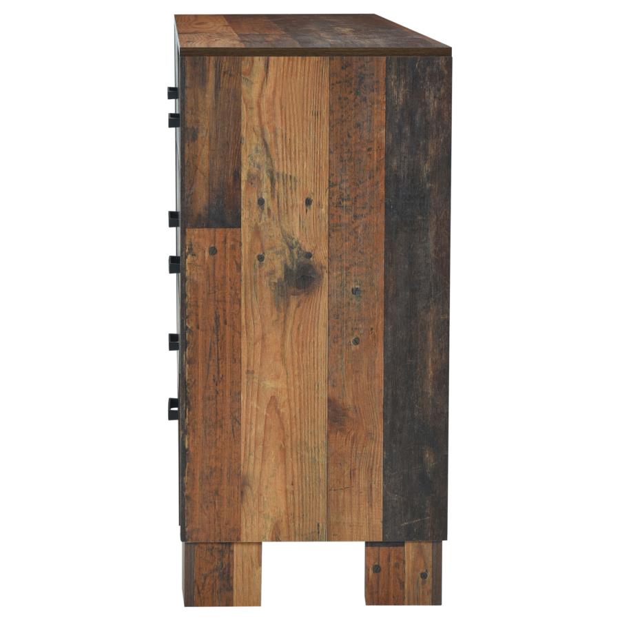 CoasterEveryday Sidney 6-Drawer Dresser Rustic Pine