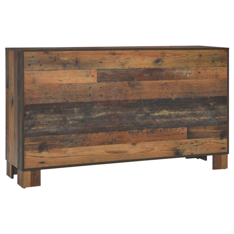 CoasterEveryday Sidney 6-Drawer Dresser Rustic Pine