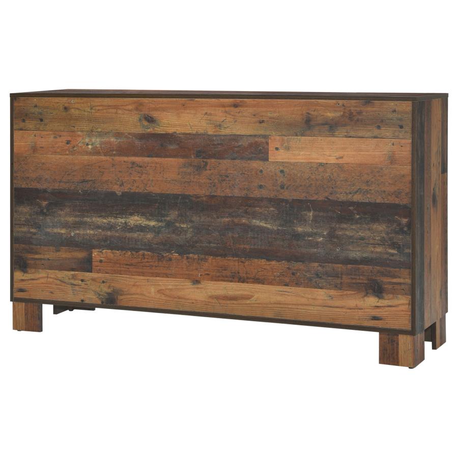 CoasterEveryday Sidney 6-Drawer Dresser Rustic Pine