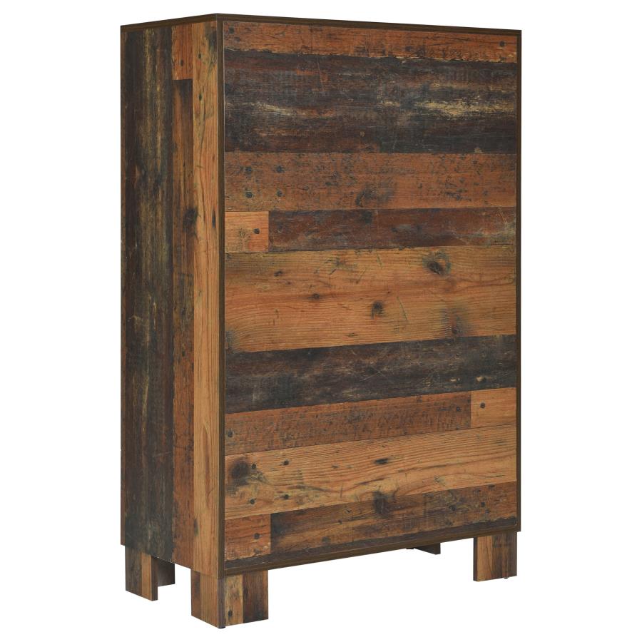 CoasterEveryday Sidney 5-Drawer Chest Rustic Pine