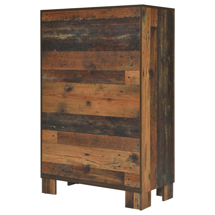 CoasterEveryday Sidney 5-Drawer Chest Rustic Pine