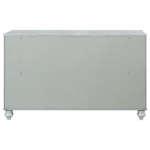 CoasterEssence Gunnison 6-Drawer Dresser Silver Metallic