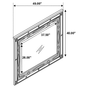 CoasterEssence Gunnison Dresser Mirror With LED Lighting Silver Metallic