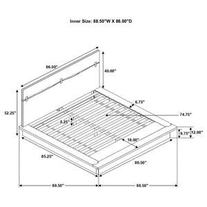 CoasterElevations Winslow Queen Bed Smokey Walnut And Coffee Bean