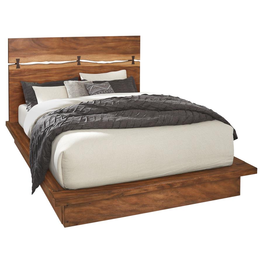 CoasterElevations Winslow Queen Bed Smokey Walnut And Coffee Bean