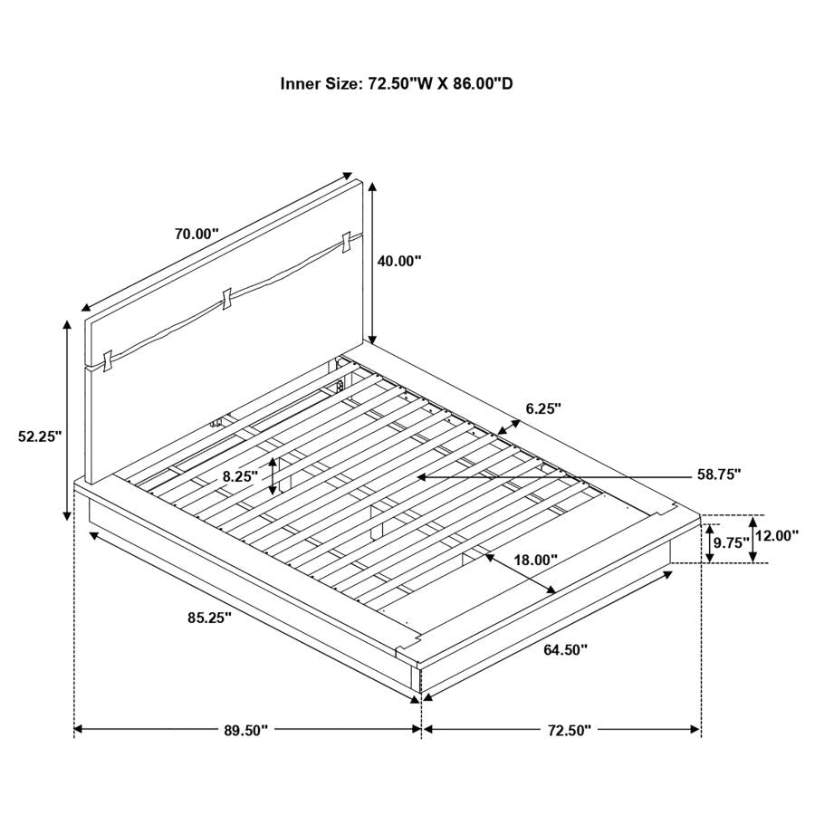 CoasterElevations Winslow Queen Bed Smokey Walnut And Coffee Bean