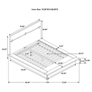 CoasterElevations Winslow Queen Bed Smokey Walnut And Coffee Bean