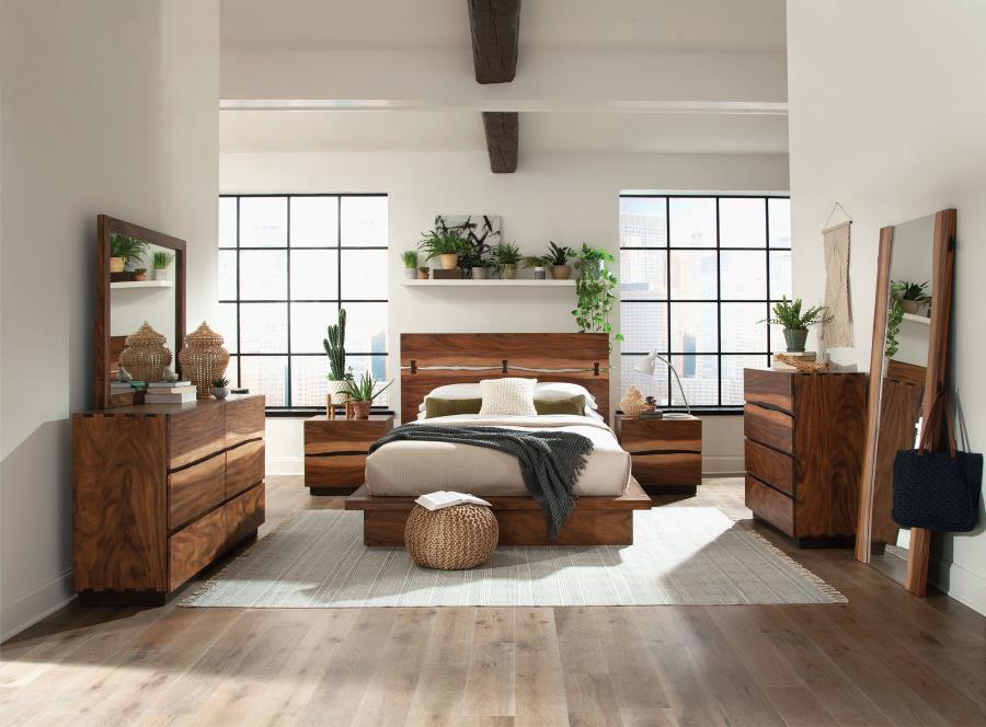 CoasterElevations Winslow Queen Bed Smokey Walnut And Coffee Bean