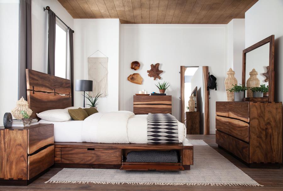 CoasterElevations Winslow Storage Bed Smokey Walnut And Coffee Bean