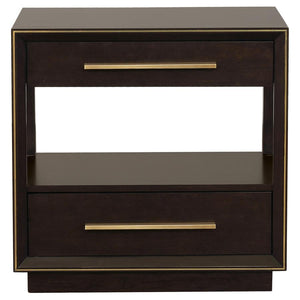 CoasterElevations Durango 2-Drawer Nightstand Smoked Peppercorn