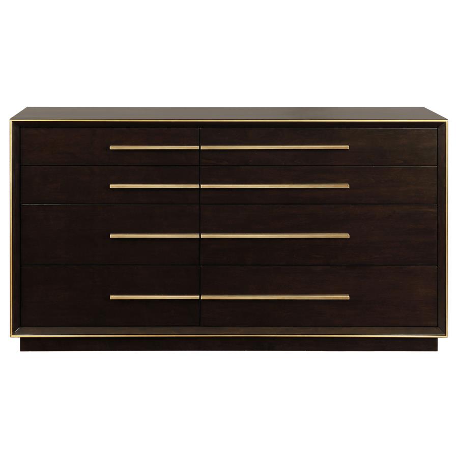 CoasterElevations Durango 8-Drawer Dresser Smoked Peppercorn