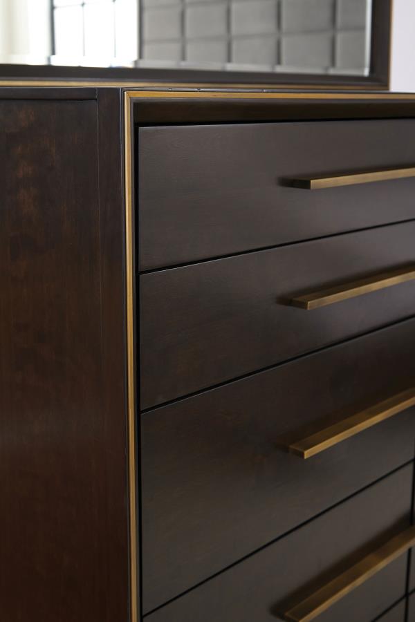 CoasterElevations Durango 8-Drawer Dresser Smoked Peppercorn