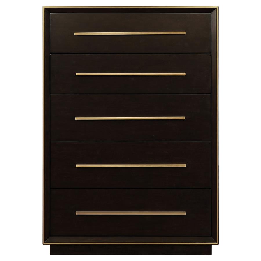 CoasterElevations Durango 5-Drawer Chest Smoked Peppercorn