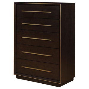 CoasterElevations Durango 5-Drawer Chest Smoked Peppercorn